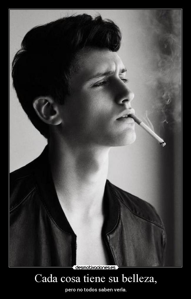 Cada cosa tiene su belleza, -