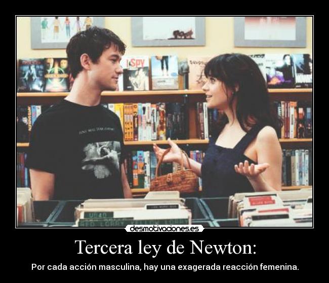 Tercera ley de Newton: -