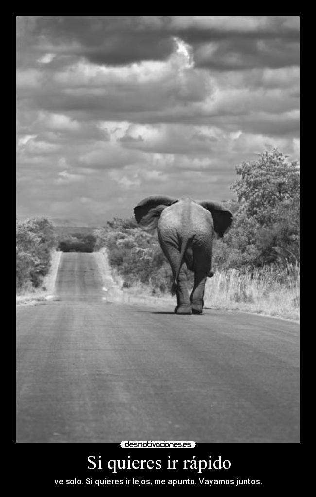 Si quieres ir rápido - 