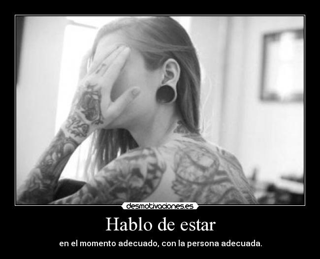 Hablo de estar -
