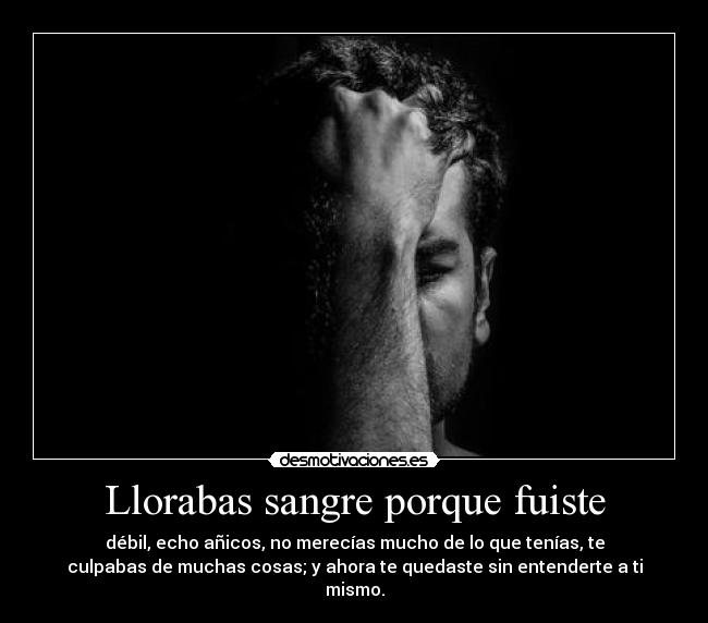 Llorabas sangre porque fuiste - 