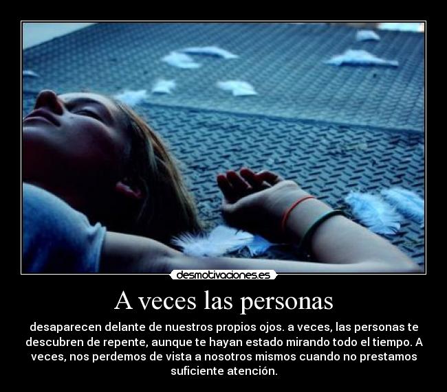 A veces las personas - 