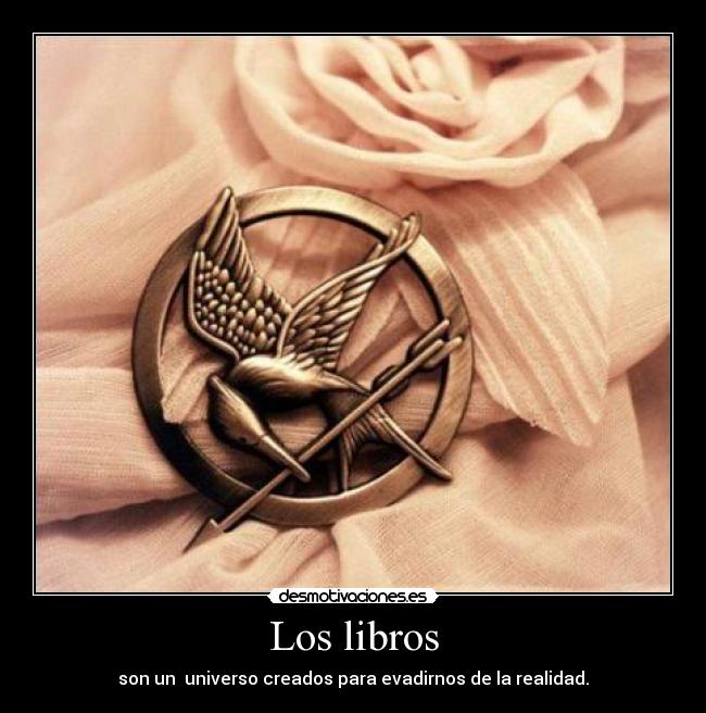 Los libros - son un  universo creados para evadirnos de la realidad.