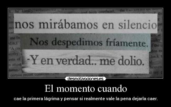 El momento cuando - 