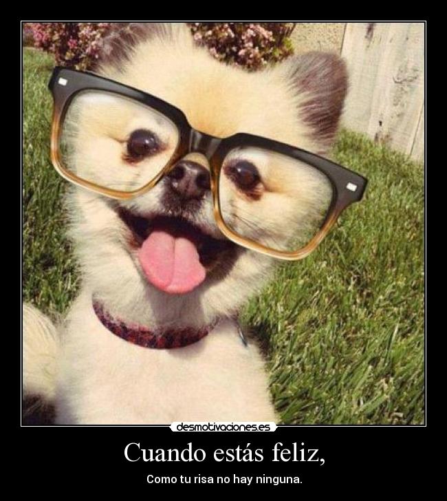 Cuando estás feliz, - Como tu risa no hay ninguna.