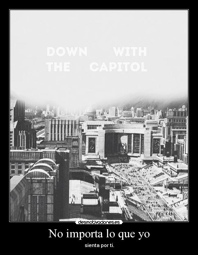 No importa lo que yo - sienta por ti.