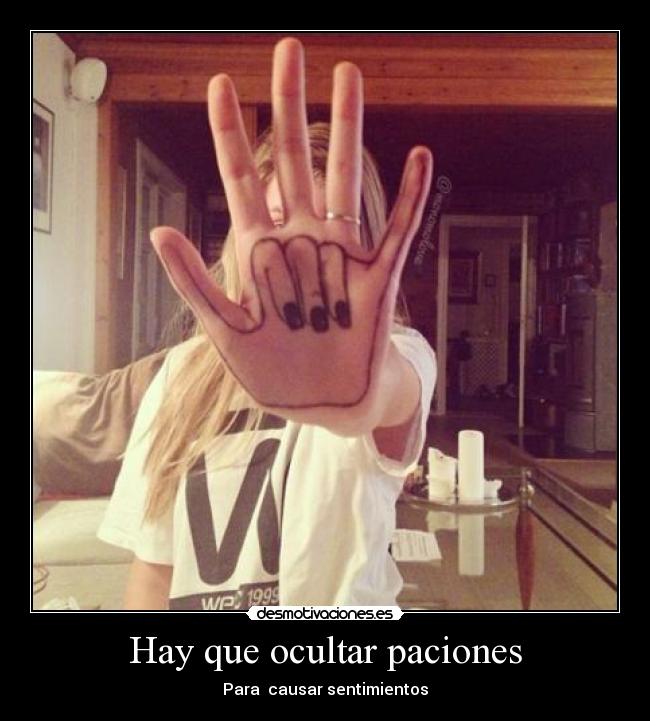 Hay que ocultar paciones -