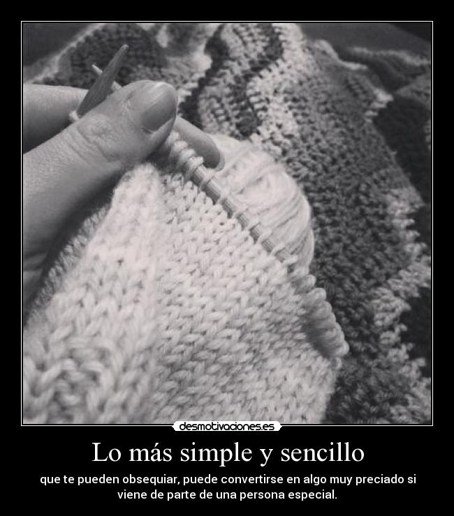 Lo más simple y sencillo -