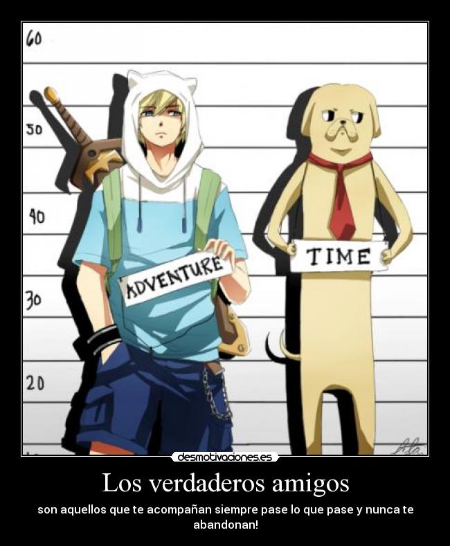 carteles amigos adventure time anime desmotivaciones