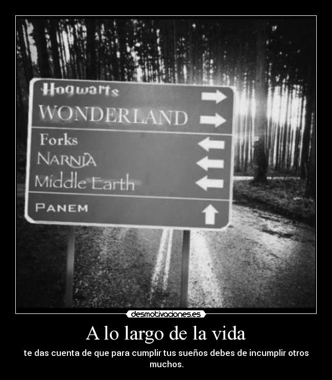 carteles vida iria narnia para cumplir suenos debes incumplir otros gemelo23 desmotivaciones