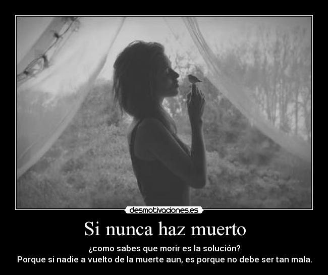Si nunca haz muerto -
