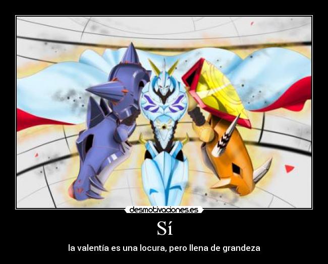 carteles digimon royal knights caballeros reales omnimon omegamon desmotivaciones