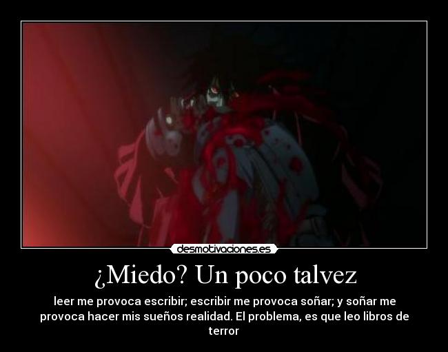 carteles miedo anime hellsing ultimate ova alucard arukardo feliz dia del amor amistad que pasen bien desmotivaciones