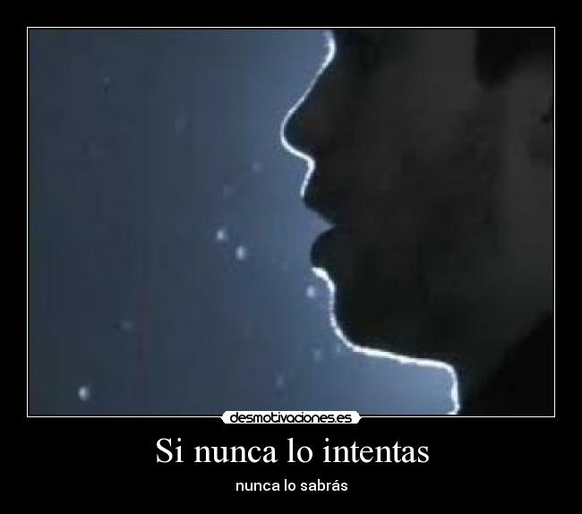 Si nunca lo intentas -