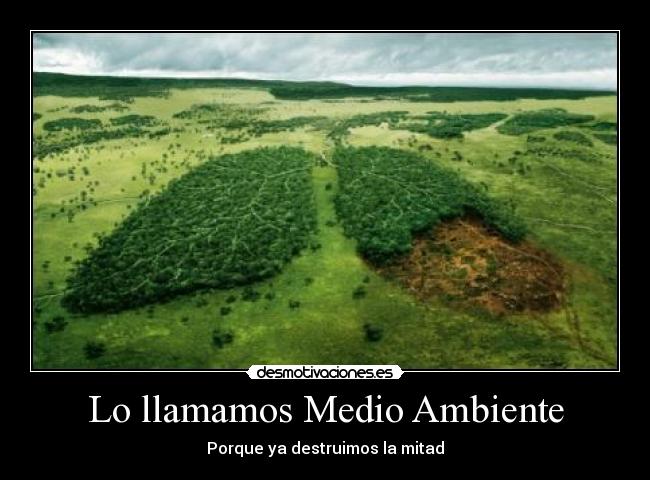 carteles medio ambiente destruido like por mundo verde desmotivaciones