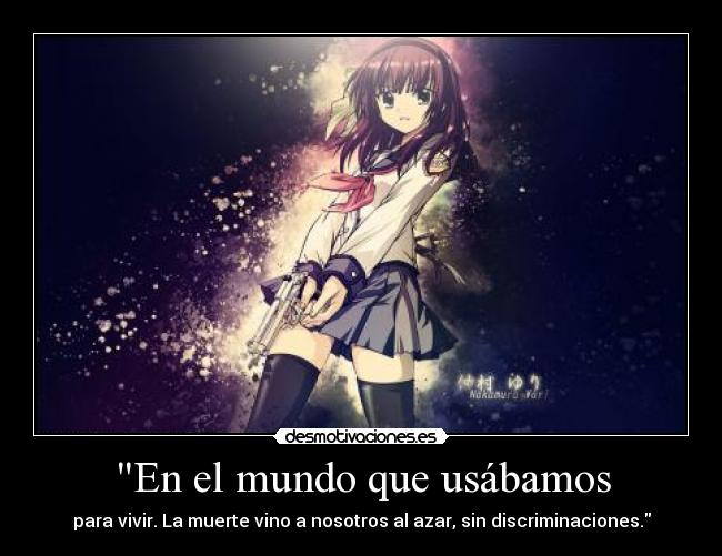 En el mundo que usábamos -