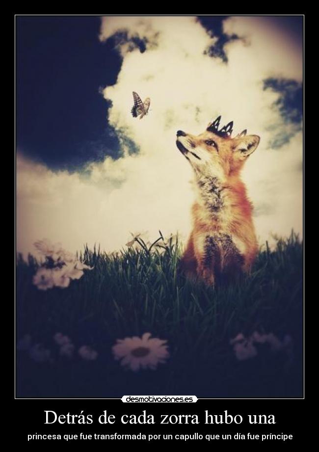 Detrás de cada zorra hubo una - princesa que fue transformada por un capullo que un día fue príncipe