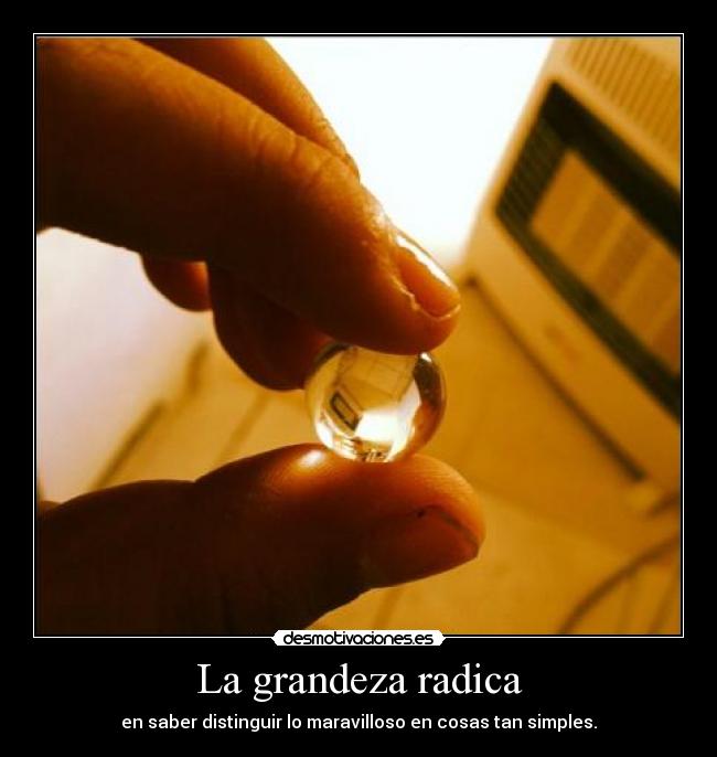 La grandeza radica - 