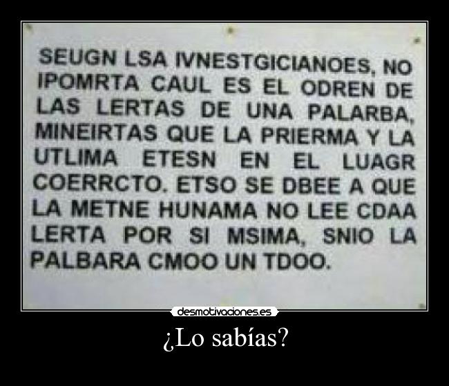 ¿Lo sabías? - 