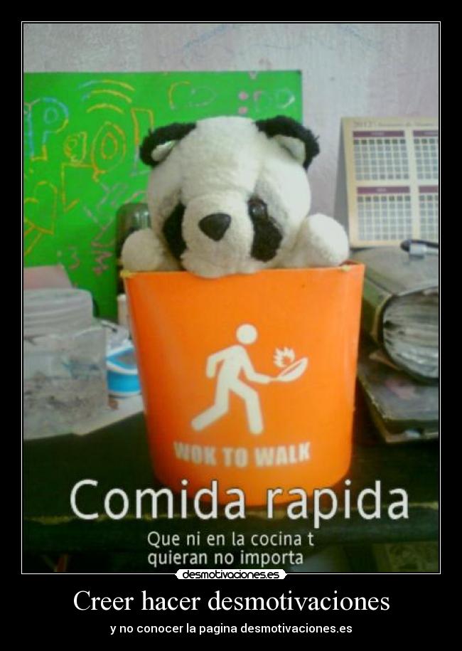 Creer hacer desmotivaciones -