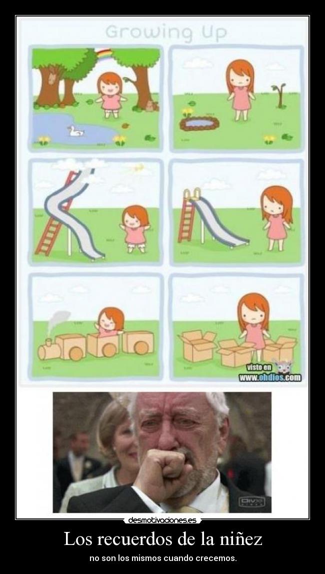 Los recuerdos de la niñez - no son los mismos cuando crecemos.