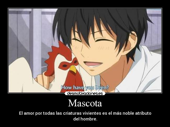 Mascota - El amor por todas las criaturas vivientes es el más noble atributo del hombre.