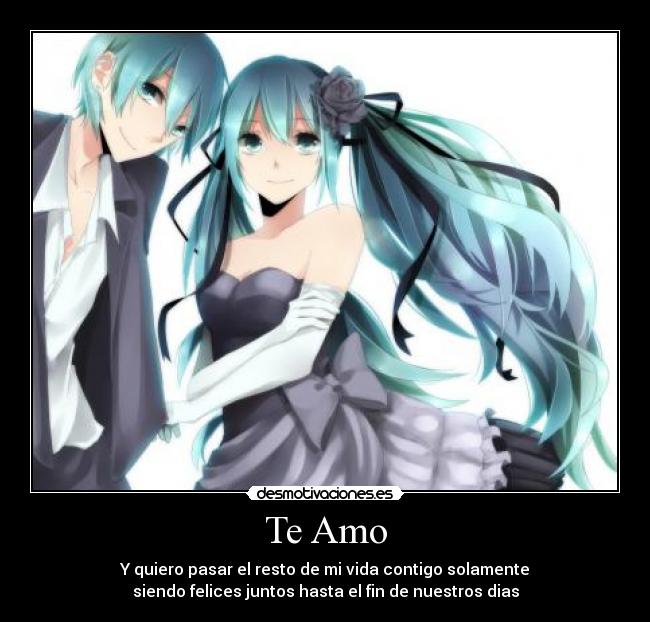 carteles miku hatsune mikuo vocaloid amor desmotivaciones