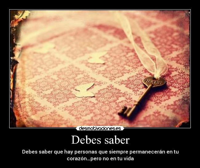 Debes saber -