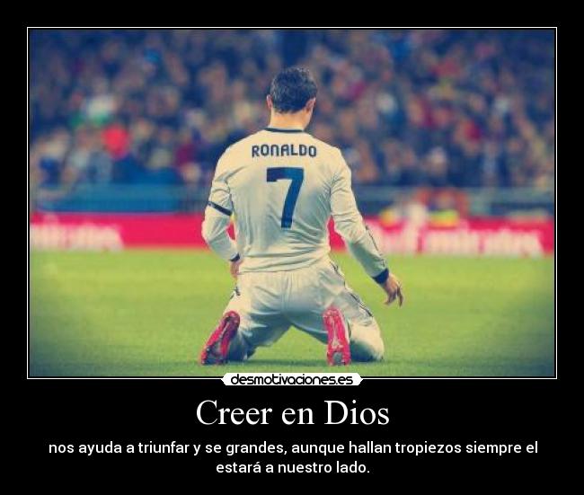 carteles dios futbol desmotivaciones