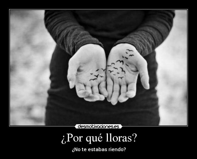 ¿Por qué lloras? - ¿No te estabas riendo?