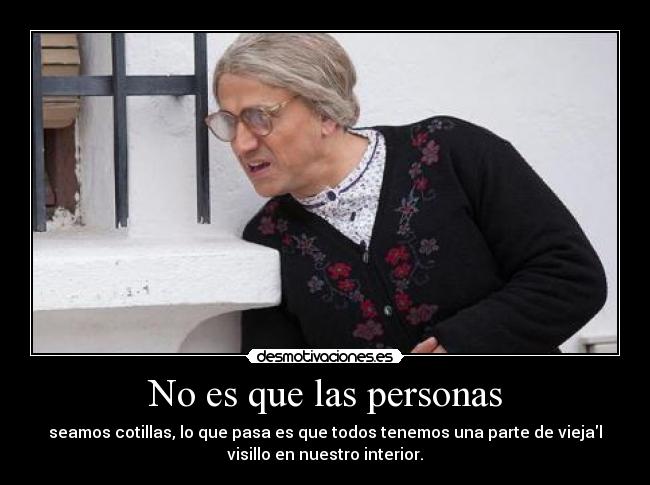 No es que las personas - 