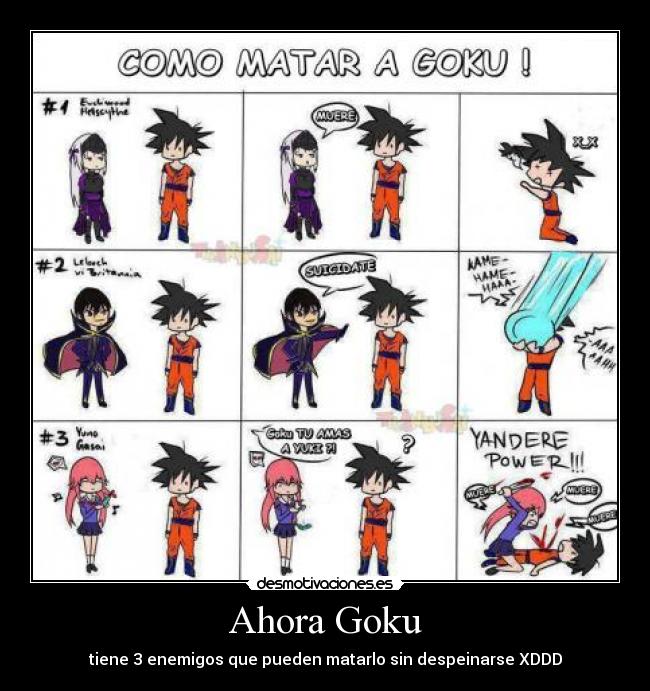 carteles raptorhunters mirai nikki code geass matar goku desmotivaciones