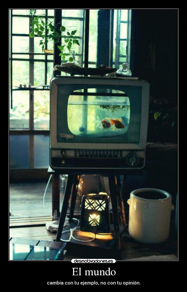 El mundo - cambia con tu ejemplo, no con tu opinión.