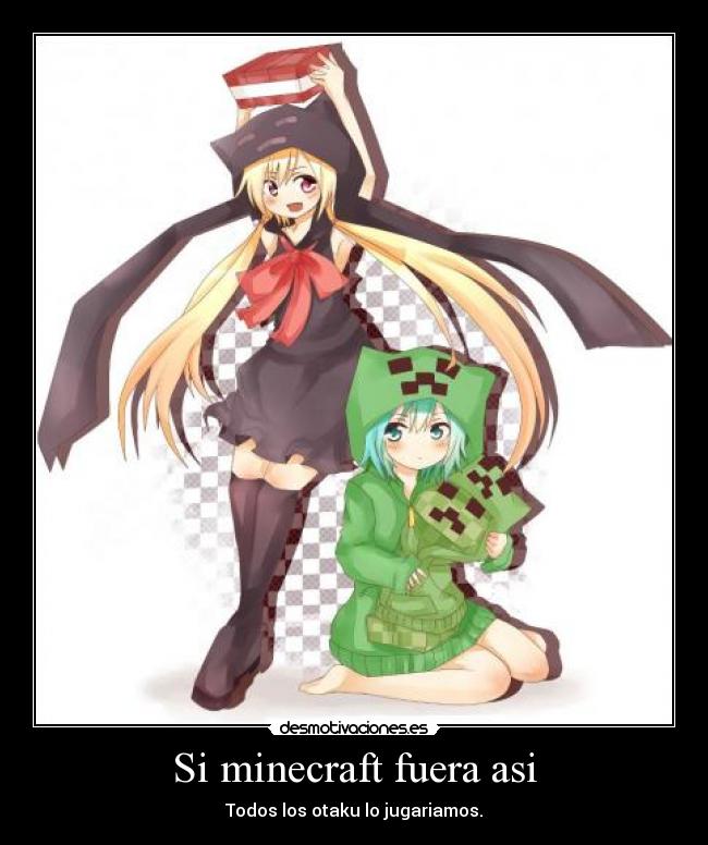 Si minecraft fuera asi -