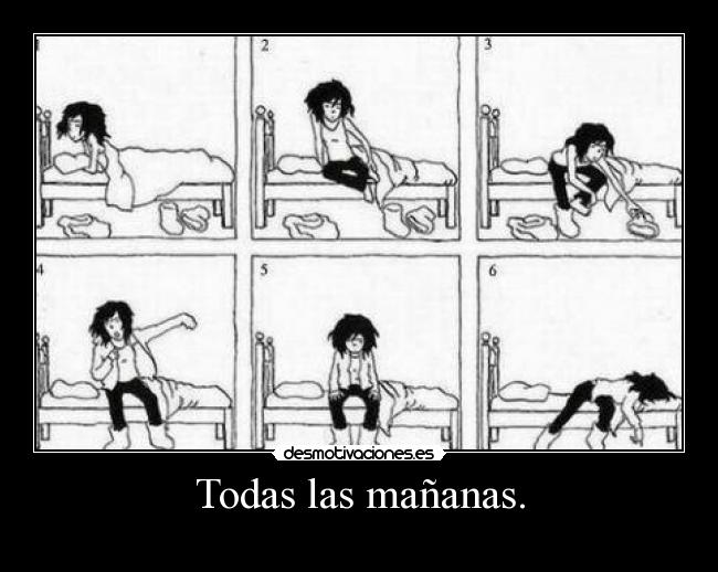 Todas las mañanas. -