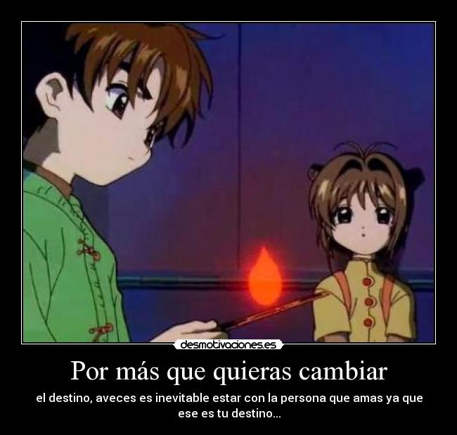 carteles sakura shaoran desmotivaciones