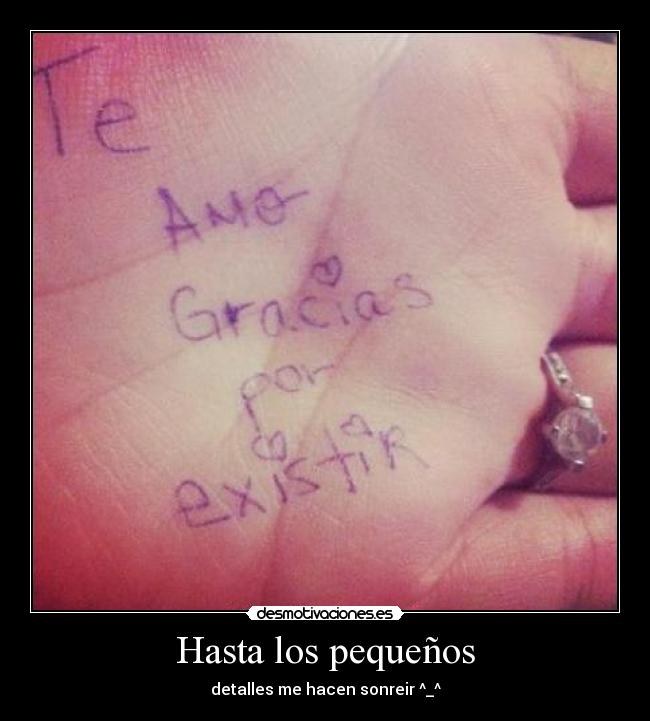 Hasta los pequeños - detalles me hacen sonreir ^_^