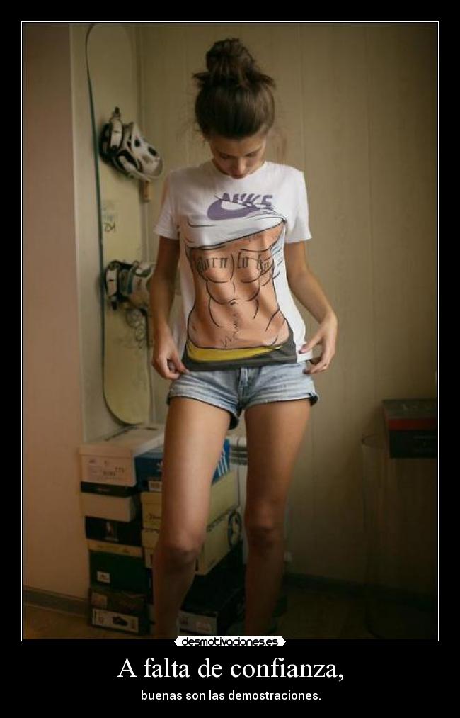 A falta de confianza, - 