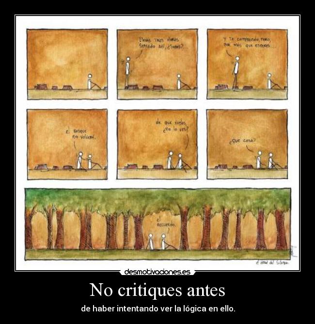 No critiques antes - 