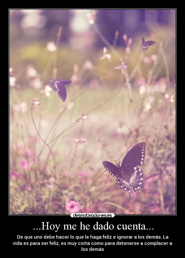 ...Hoy me he dado cuenta... -