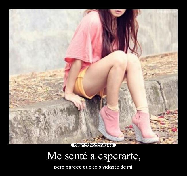 Me senté a esperarte, - pero parece que te olvidaste de mí.