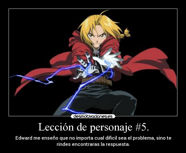 Lección de personaje #5. -