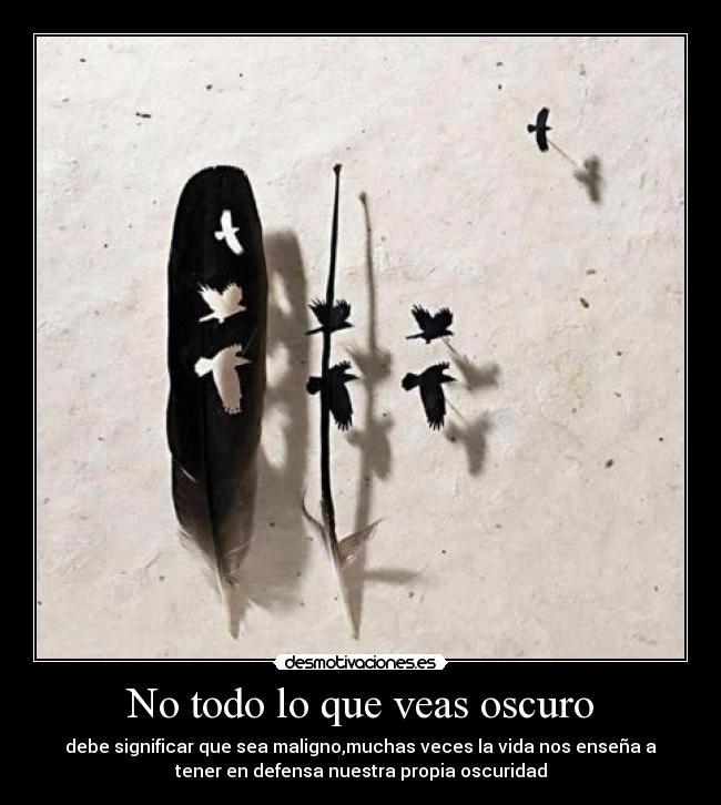 No todo lo que veas oscuro -
