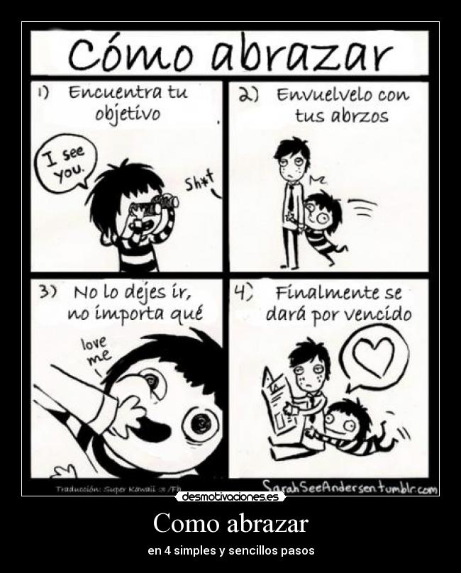 Como abrazar - en 4 simples y sencillos pasos