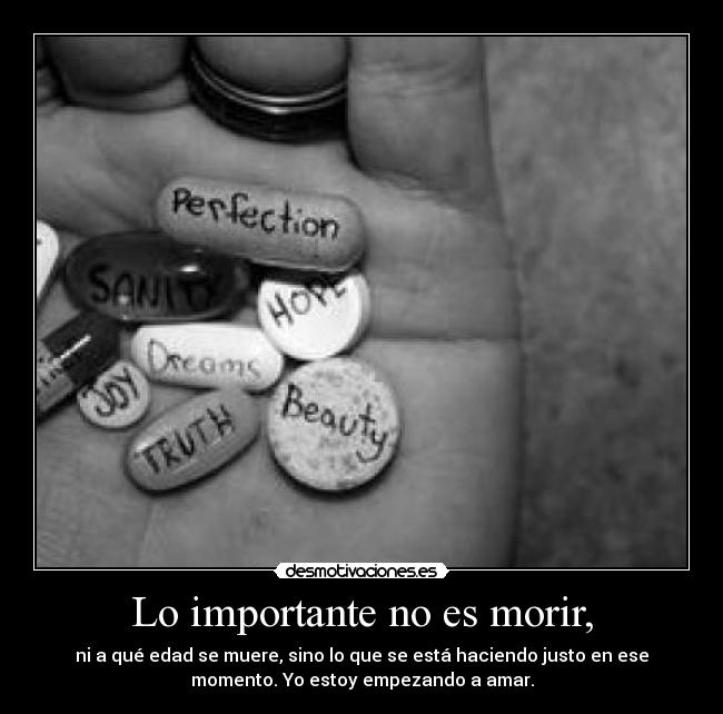 Lo importante no es morir, - 