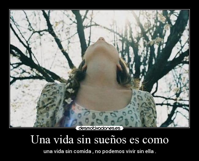 Una vida sin sueños es como - 