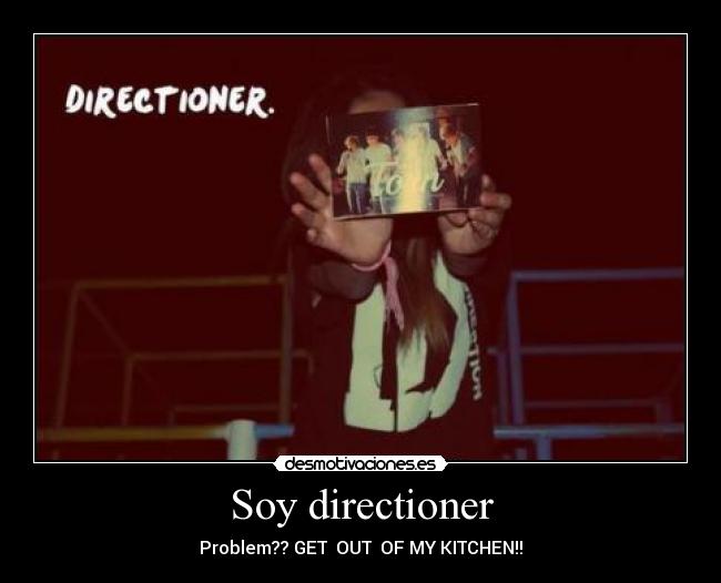 Soy directioner - Problem?? GET  OUT  OF MY KITCHEN!!