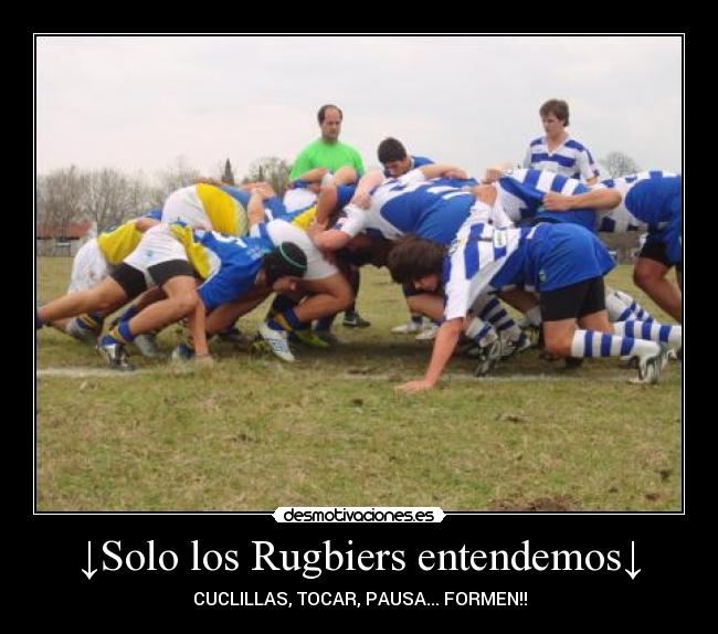 ↓Solo los Rugbiers entendemos↓ - CUCLILLAS, TOCAR, PAUSA... FORMEN!!