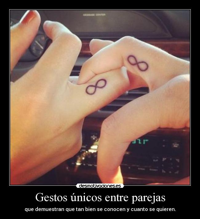 Gestos únicos entre parejas - que demuestran que tan bien se conocen y cuanto se quieren.