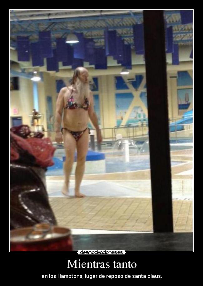 Mientras tanto - en los Hamptons, lugar de reposo de santa claus.